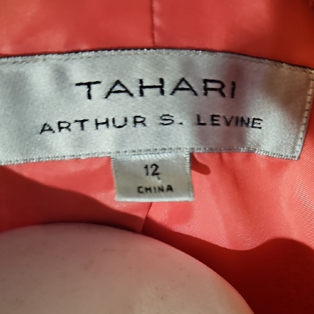 Tahari Vibrant Coral Dress Suit - Picture 2 of 6